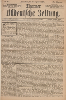 Thorner Ostdeutsche Zeitung. Jg.28, № 303 (28 Dezember 1901) + dod.