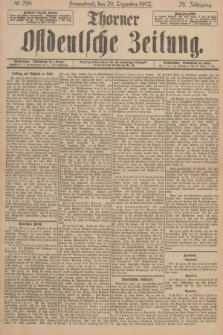 Thorner Ostdeutsche Zeitung. Jg.29, № 298 (20 Dezember 1902) + dod.