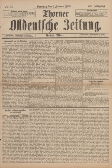 Thorner Ostdeutsche Zeitung. Jg.30, № 27 (1 Februar 1903) - Erstes Blatt