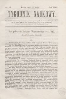Tygodnik Naukowy. 1865, nr 15 (11 maja)
