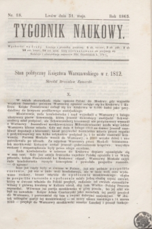 Tygodnik Naukowy. 1865, nr 18 (31 maja)