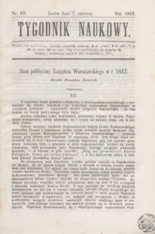 Tygodnik Naukowy. 1865, nr 19 (7 czerwca)