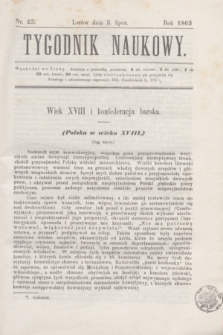Tygodnik Naukowy. 1865, nr 23 (5 lipca)