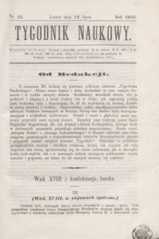 Tygodnik Naukowy. 1865, nr 25 (19 lipca)