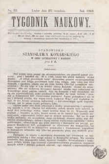 Tygodnik Naukowy. 1865, nr 35 (27 września)