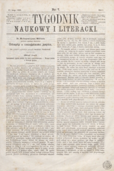 Tygodnik Naukowy i Literacki. R.1, nr 7 (17 lutego 1866)