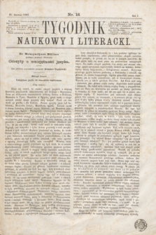 Tygodnik Naukowy i Literacki. R.1, nr 16 (21 kwietnia 1866)