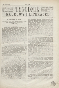 Tygodnik Naukowy i Literacki. R.1, nr 17 (28 kwietnia 1866)