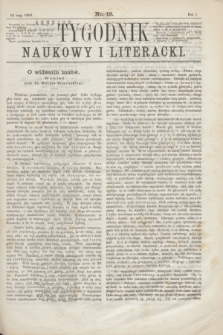 Tygodnik Naukowy i Literacki. R.1, nr 19 (12 maja 1866)