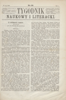 Tygodnik Naukowy i Literacki. R.1, nr 20 (19 maja 1866)