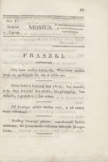Momus. T.1, nr 5 (1 lipca 1820)
