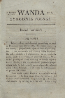 Wanda : tygodnik polski płci pięknej i literaturze poświęcony. R.5, T.1, nr 5 (2 lutego 1822)