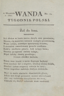 Wanda : tygodnik polski płci pięknej i literaturze poświęcony. R.5, T.3, nr 12 (21 września 1822)