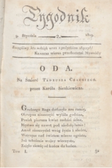 Tygodnik. [R.2], T.1, nr 2 (9 stycznia 1819)