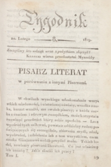 Tygodnik. [R.2], T.1, nr 8 (20 lutego 1819)