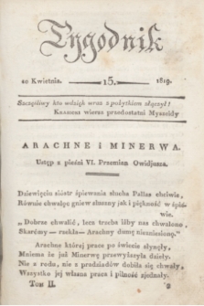 Tygodnik. [R.2], T.2, nr 15 (10 kwietnia 1819)