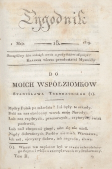 Tygodnik. [R.2], T.2, nr 18 (1 maja 1819)