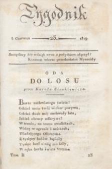 Tygodnik. [R.2], T.2, nr 23 (5 czerwca 1819)