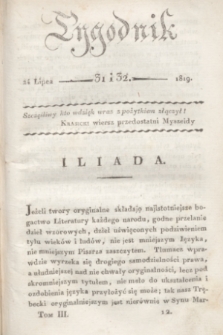 Tygodnik. [R.2], T.3, nr 31/32 (24 lipca 1819)