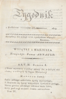 Tygodnik. [R.2], T.4, nr 40 (2 października 1819)