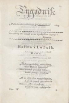 Tygodnik. [R.2], T.4, nr 41 (9 października 1819)