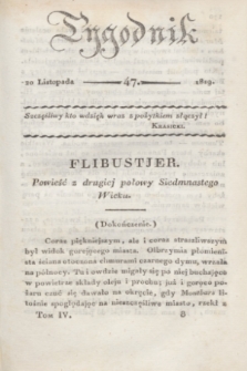 Tygodnik. [R.2], T.4, nr 47 (20 listopada 1819)