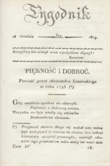 Tygodnik. [R.2], T.4, nr 52 (25 grudnia 1819)
