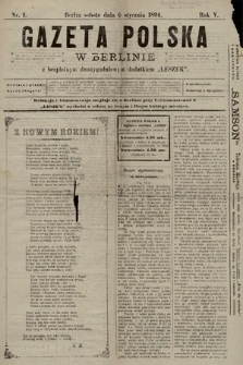 Gazeta Polska w Berlinie. 1894, nr 1
