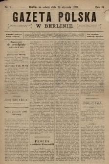 Gazeta Polska w Berlinie. 1891, nr 7