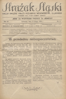 Strażak Śląski : organ Związku Straży Pożarnych Województwa Śląskiego. R.3, nr 4 (15 lutego 1929)