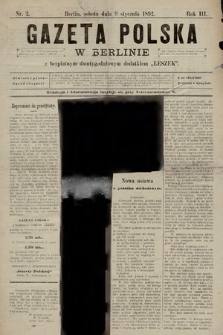 Gazeta Polska w Berlinie. 1892, nr 2