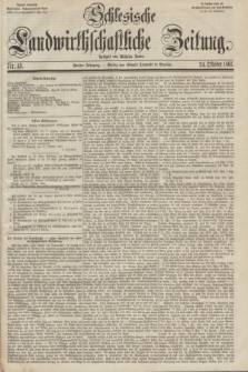 Schlesische Landwirthschaftliche Zeitung. Jg.2, Nr. 43 (24 Oktober 1861) + dod.
