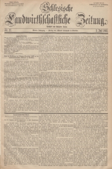 Schlesische Landwirthschaftliche Zeitung. Jg.4, Nr. 27 (2 Juli 1863) + dod.