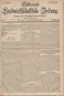 Schlesische Landwirthschaftliche Zeitung : organ der Gesammt Landwirthschaft. Jg. 9, Nr. 41 (8 October 1868) + dod.