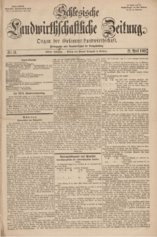 Schlesische Landwirthschaftliche Zeitung : Organ der Gesammt Landwirthschaft Jg.10, Nr. 16 (22 April 1869) + dod.