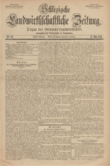 Schlesische Landwirthschaftliche Zeitung : Organ der Gesammt Landwirthschaft Jg.10, Nr. 22 (27 Mai 1869) + dod.