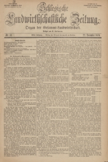 Schlesische Landwirthschaftliche Zeitung : Organ der Gesammt Landwirthschaft. Jg.11, Nr. 51 (22 December 1870) + dod.