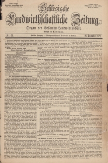 Schlesische Landwirthschaftliche Zeitung : Organ der Gesammt Landwirthschaft. Jg.12, Nr. 51 (21 December 1871) + dod.