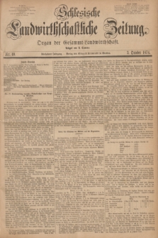 Schlesische Landwirthschaftliche Zeitung : Organ der Gesammt Landwirthschaft. Jg.15, Nr. 40 (3 October 1874)