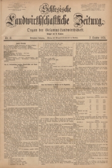 Schlesische Landwirthschaftliche Zeitung : Organ der Gesammt Landwirthschaft. Jg.15, Nr. 41 (7 October 1874)