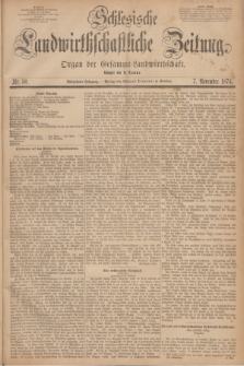 Schlesische Landwirthschaftliche Zeitung : Organ der Gesammt Landwirthschaft. Jg.15, Nr. 50 (7 November 1874) + dod.