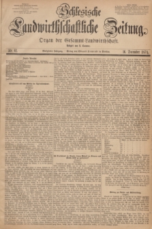 Schlesische Landwirthschaftliche Zeitung : Organ der Gesammt Landwirthschaft. Jg.15, Nr. 61 (16 December 1874)