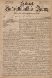 Schlesische Landwirthschaftliche Zeitung : Organ der Gesammt Landwirthschaft. Jg.16, Nr. 7 (23 Januar 1875)