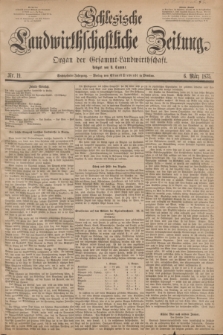 Schlesische Landwirthschaftliche Zeitung : Organ der Gesammt Landwirthschaft. Jg.16, Nr. 19 (6 März 1875)
