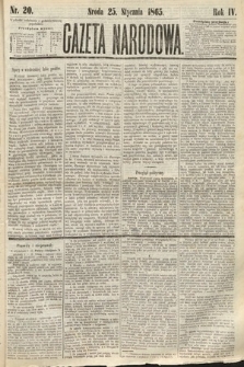 Gazeta Narodowa. 1865, nr 20