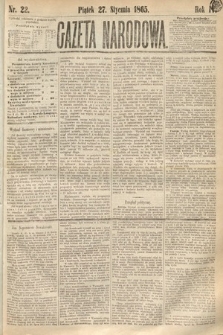 Gazeta Narodowa. 1865, nr 22