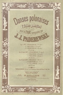 Danses polonaises : pour le piano : Op. 9. Cah. 2