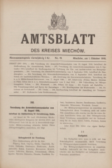 Amtsblatt des Kreises Miechów. 1916, Nr. 19 (1 Oktober)