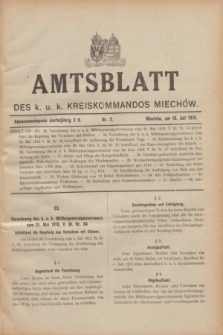 Amtsblatt des k. u. k. Kreiskommandos Miechów. 1918, nr 3 (10 Juli)