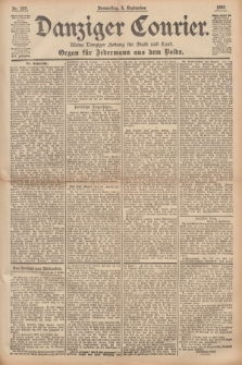 Danziger Courier : Kleine Danziger Zeitung für Stadt und Land : Organ für Jedermann aus dem Volke. Jg.14, Nr. 207 (5 September 1895)